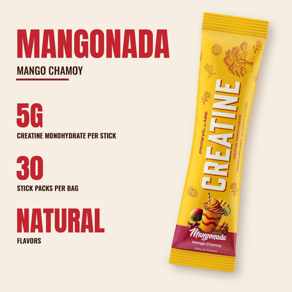 Creatine Monohydrate Stick Packs - 30 Servings