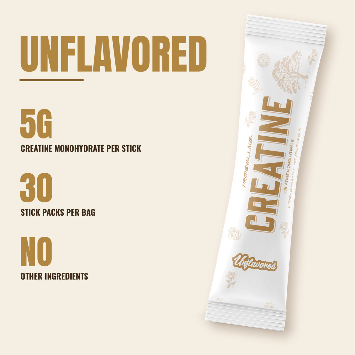 Creatine Monohydrate Stick Packs - 30 Servings