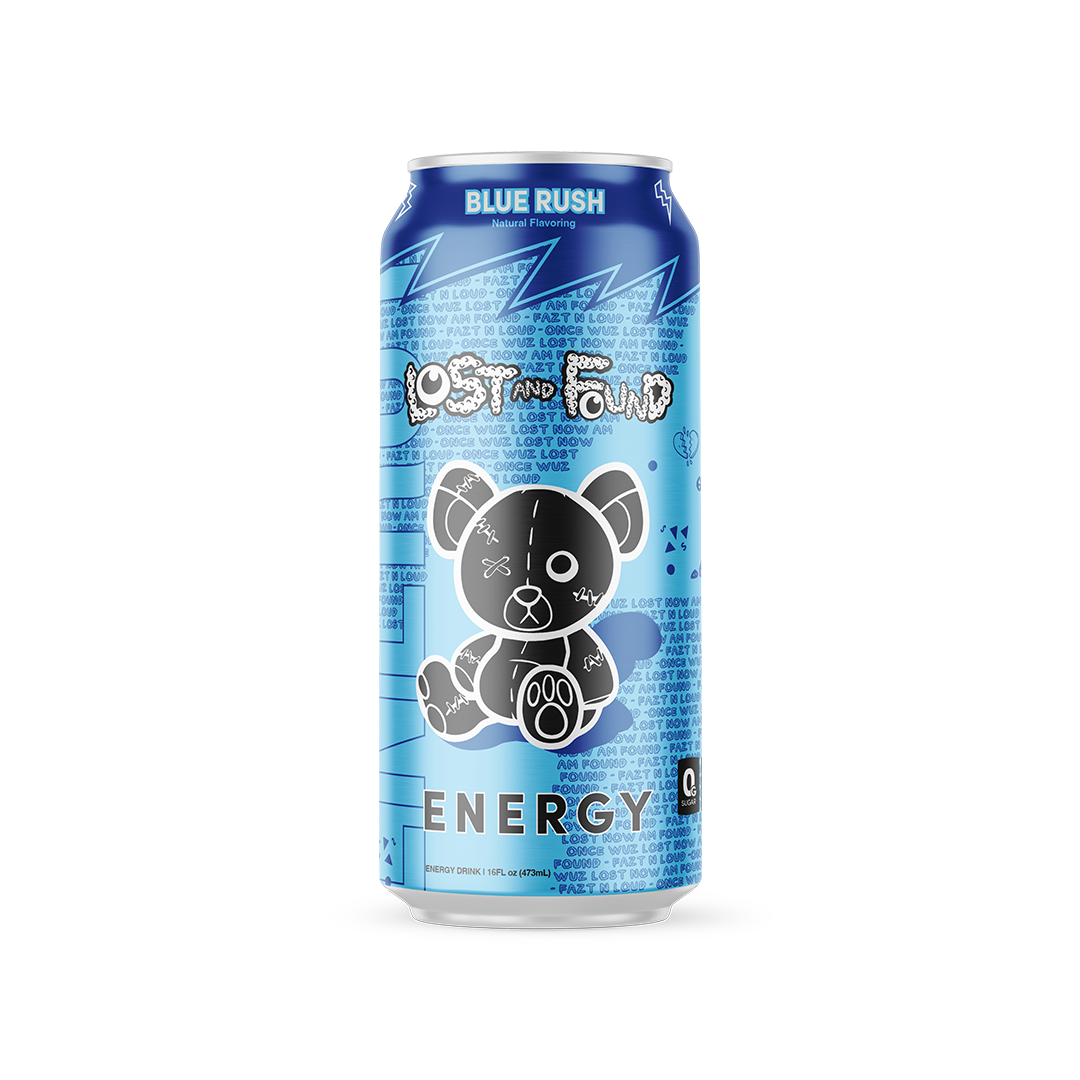 Blue Rush 12 Can Case | Lost & Found Energy Drink  - Primeval Labs