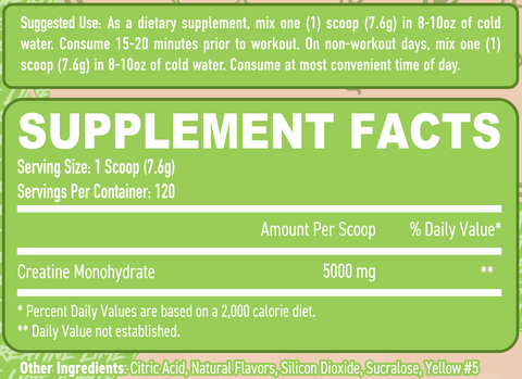 Flavored Creatine Monohydrate Powder CREATINE - Primeval Labs