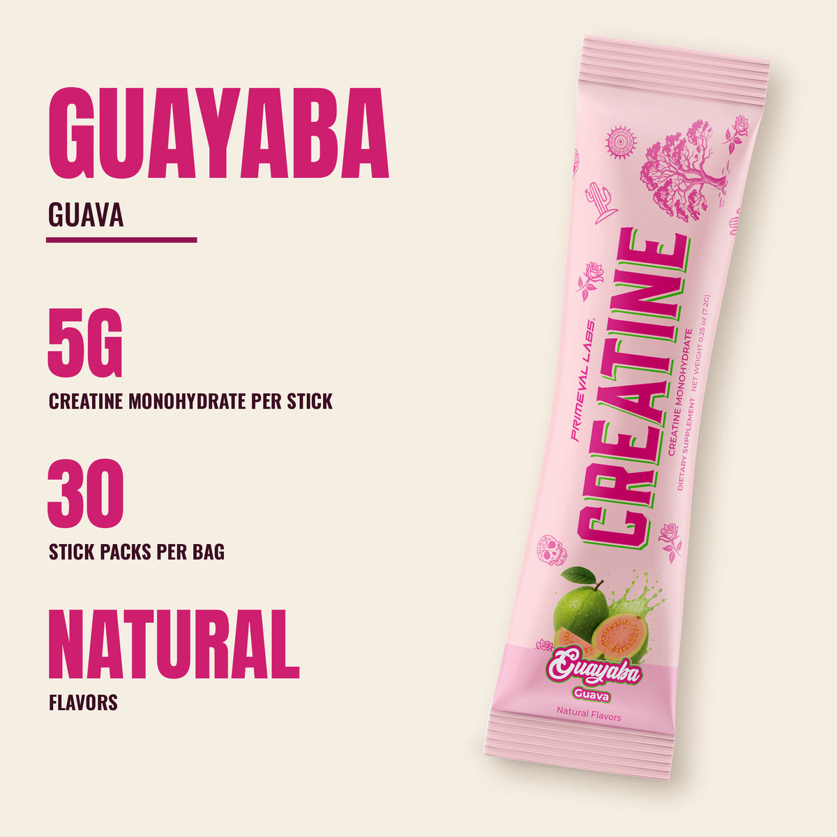 Creatine Monohydrate Stick Packs - 30 Servings