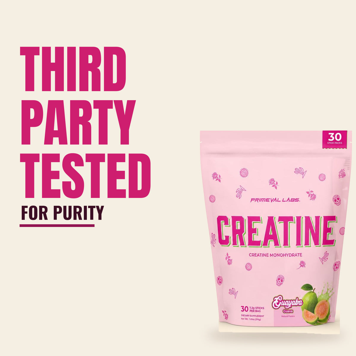 Creatine Monohydrate Stick Packs - 30 Servings