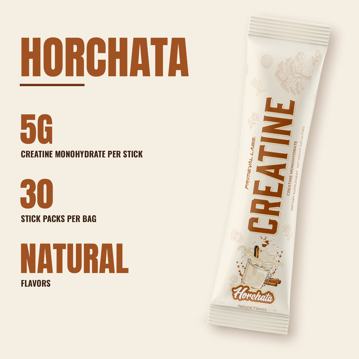 Creatine Monohydrate Stick Packs - 30 Servings