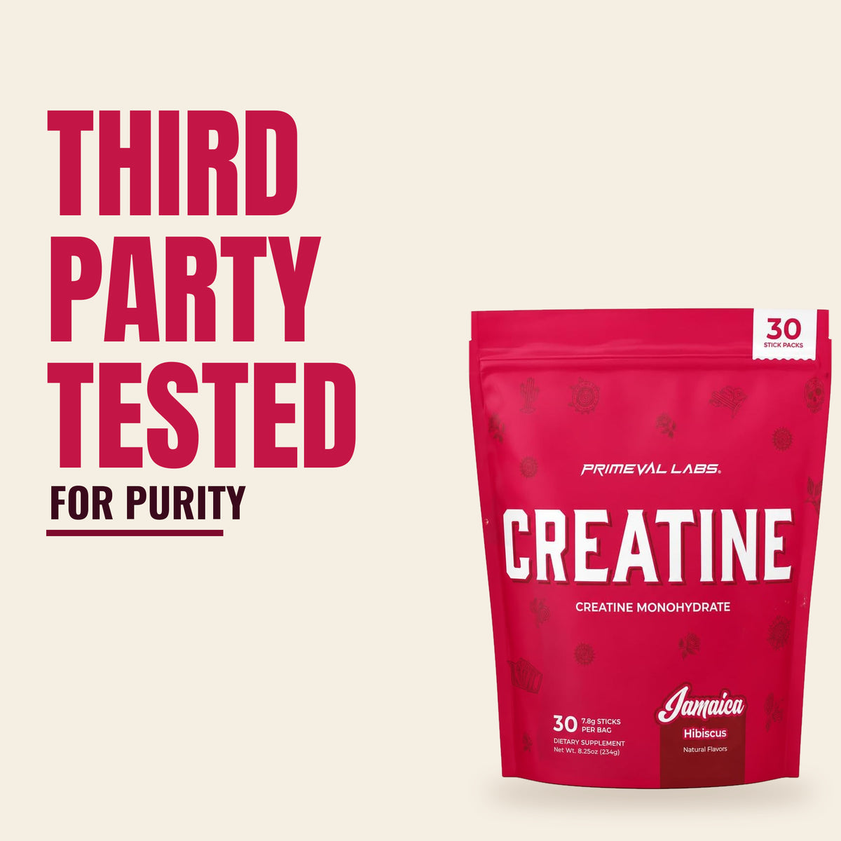 Creatine Monohydrate Stick Packs - 30 Servings