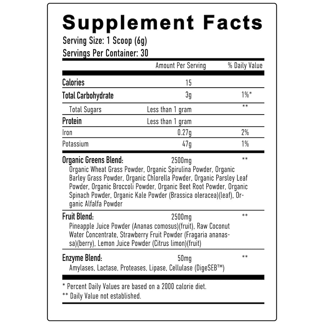 DAY2DAY Fruits & Greens Health & Wellness - Primeval Labs