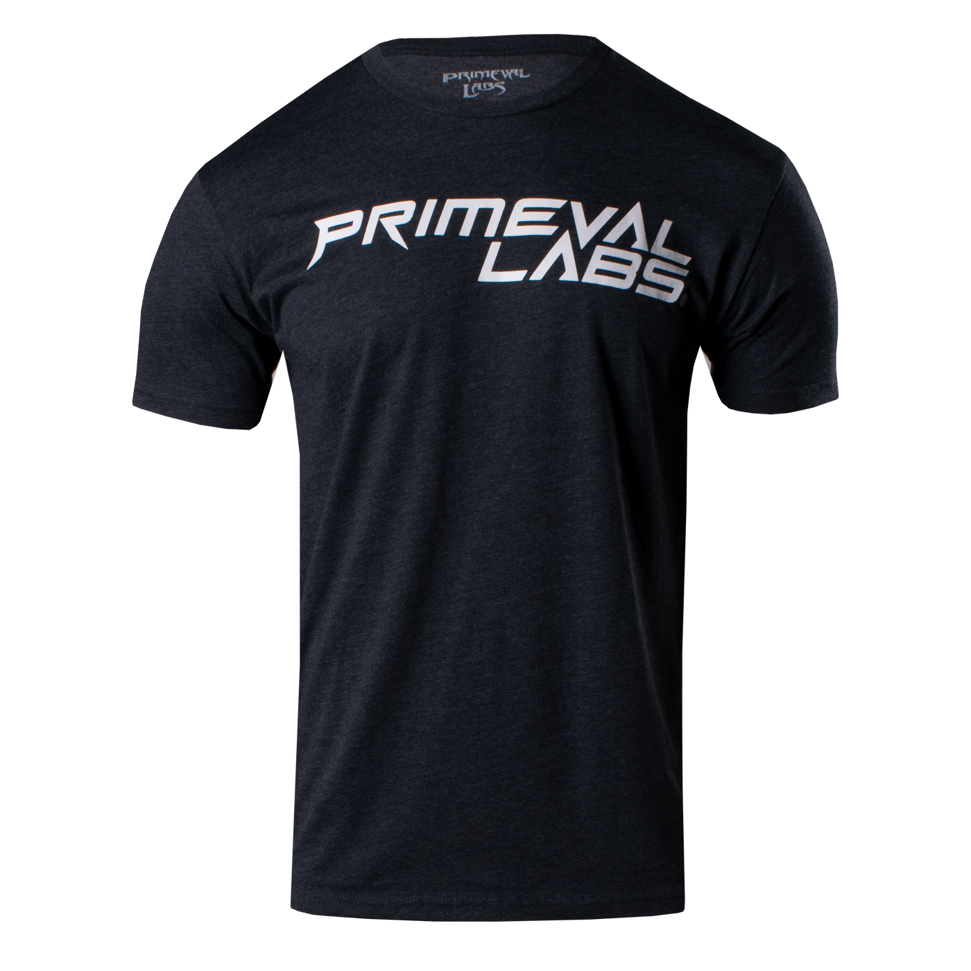 Stacked Logo Charcoal Tee  - Primeval Labs